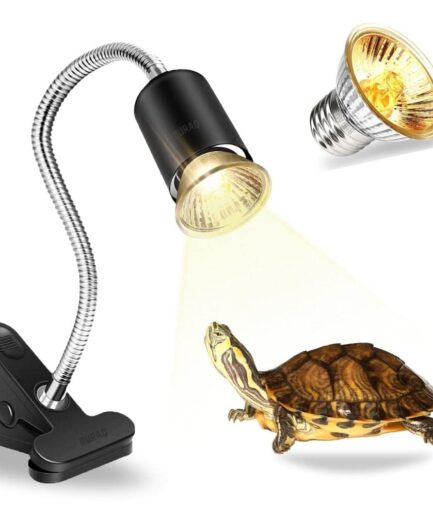 Reptile Halogen Heat Lamp, 50W Uva | Uvb Turtle Basking Light With Holder & 1 Bulb